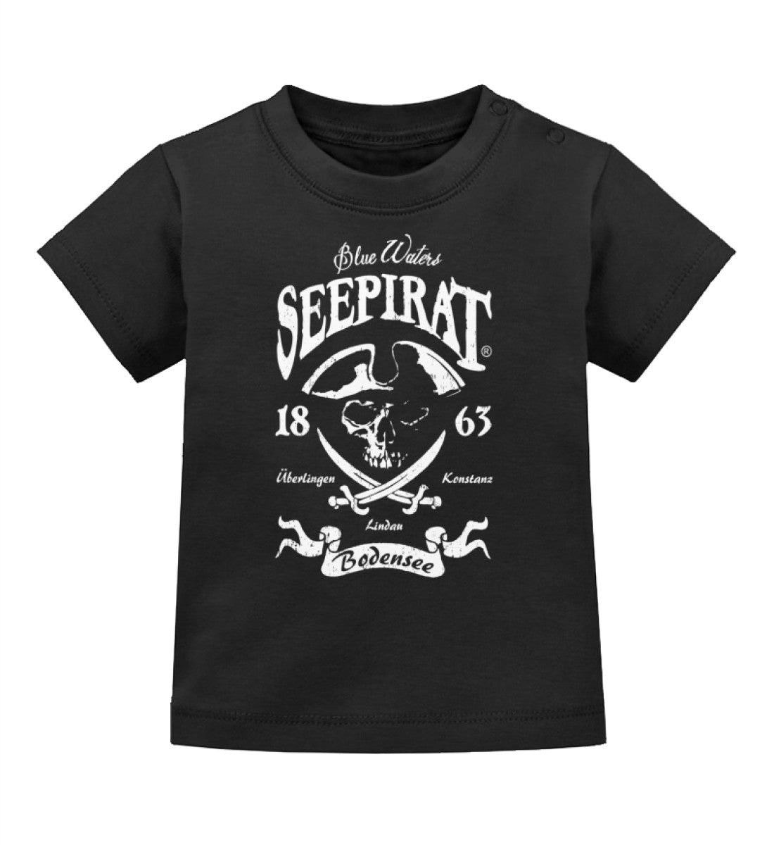 T-Shirt Kinder schwarz Totenkopf