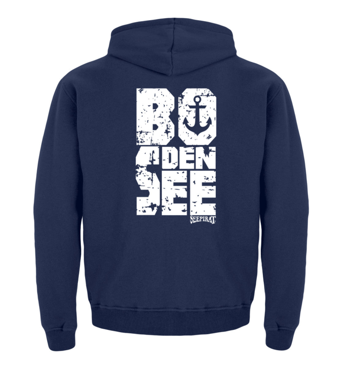 Seepirat Bodensee Kinder Hoodie Rückenmotiv Navy Blau