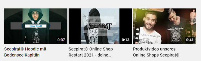 Seepirat® Videos gibt es jetzt auch auf YouTube