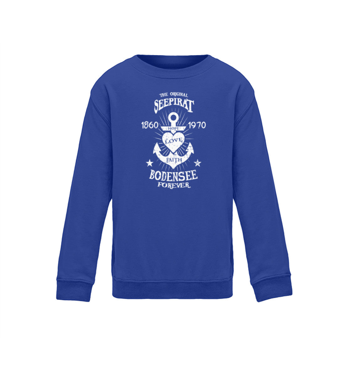 Kinder Sweatshirt Anker Motiv Royal Blue